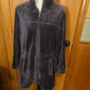 Westbound, small, purple full zip comfortable coat. Very soft material